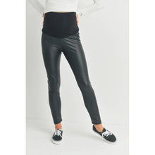 Load image into Gallery viewer, Faux Leather Maternity Leggings