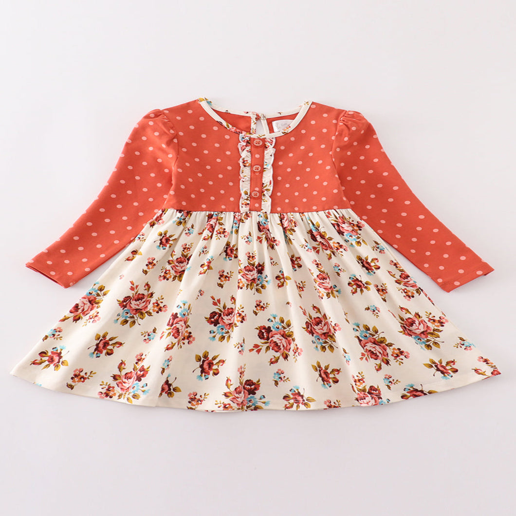 Floral Fall Girls Dress