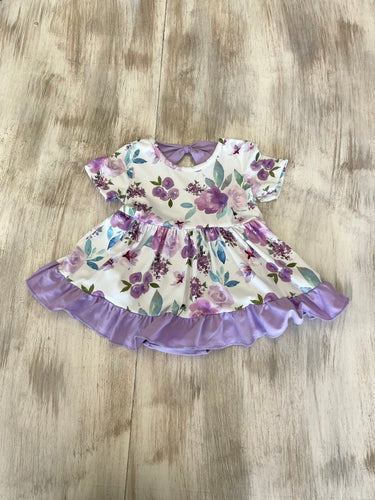 Purple Floral Baby Dress