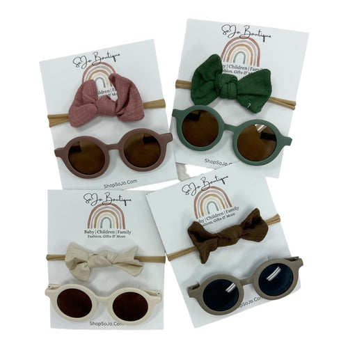 Baby Headband And Sunglasses Set