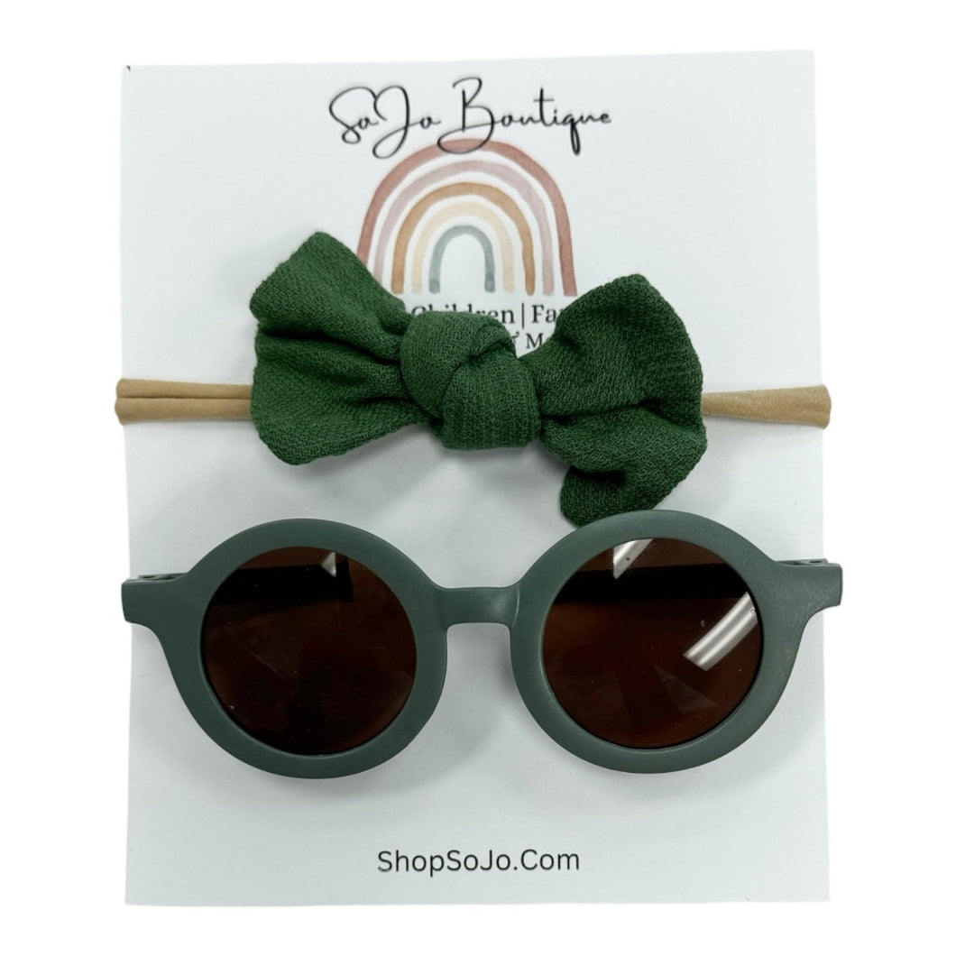 Baby Headband And Sunglasses Set