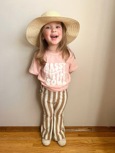 Blakely Striped Bell Bottom Pants By Baileys Blossoms