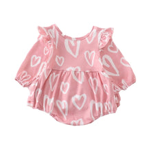Load image into Gallery viewer, I Heart You Ruffle Romper