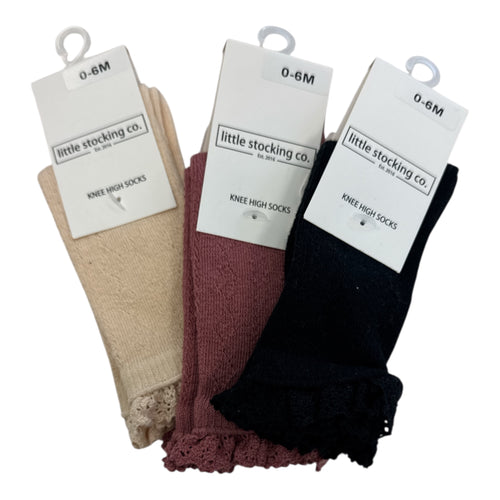 Little Stocking Co Knee High Sock Set-3 0-6m