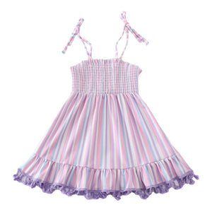 Stripe Smocked Strap Dress