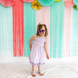 Stripe Smocked Strap Dress