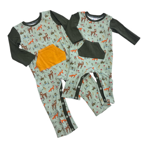 Handmade Woodland Romper & Long Sleeve Shirt