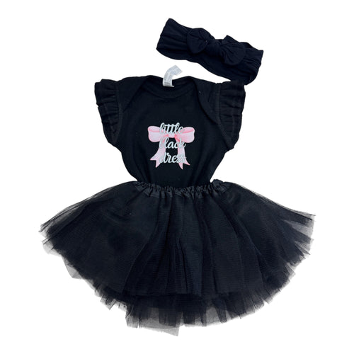 3 Pc Little Black Dress Tutu set