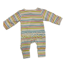 Load image into Gallery viewer, Multicolored Ruffle Romper With Matching Headband