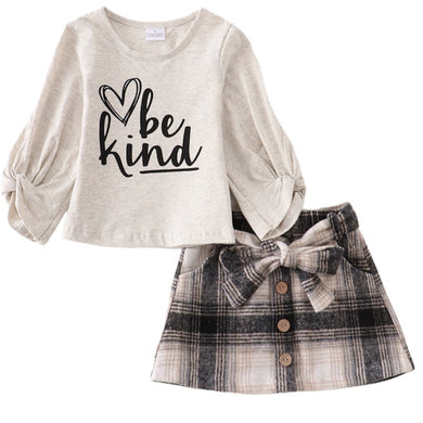 Kind Plaid Skirt Set
