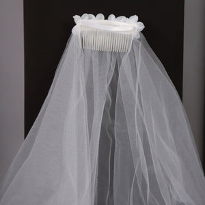 Communion Flower Comb Veil