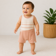 Load image into Gallery viewer, Burts Bees Organic Boy's Tank Romper