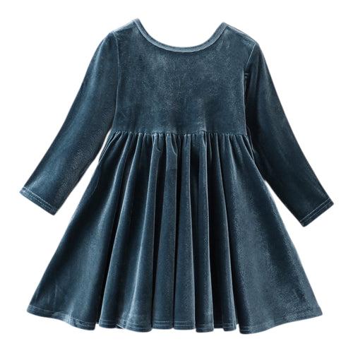 Velour Girls Twirl Dress