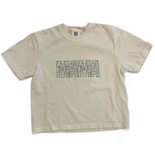 Load image into Gallery viewer, Beige t-shirt with 'MAMA' printed on it.