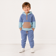 Load image into Gallery viewer, Color Blocked Toddler Boy Sweatshirt Set