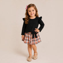 Load image into Gallery viewer, Toddler Girls Plaid Skirt Set