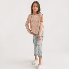 Load image into Gallery viewer, Cold Shoulder Long Sleeve Tween Shirt