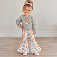 Load image into Gallery viewer, Puppy Sweatshirt Bell Bottom Toddler Set