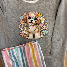 Load image into Gallery viewer, Puppy Sweatshirt Bell Bottom Toddler Set