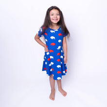 Load image into Gallery viewer, Red and Blue Buffalo Dress