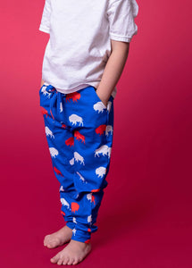 Kid's Red and Blue Buffalo Joggers