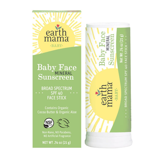 Baby Face Mineral Sunscreen Face Stick - SPF 40 .74oz