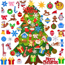 Load image into Gallery viewer, DIY Felt Christmas Tree with 43 Ornaments