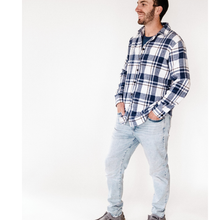 Load image into Gallery viewer, Family Matching Navy Plaid Flannel