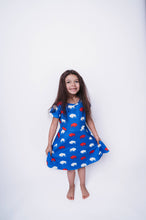 Load image into Gallery viewer, Red and Blue Buffalo Dress