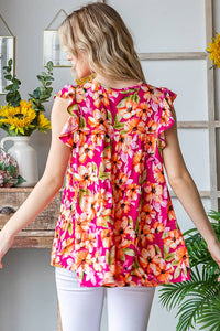 Flowy Floral Womens Blouse