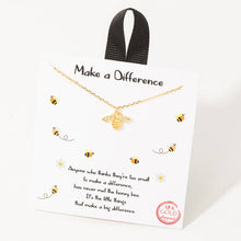 Load image into Gallery viewer, Gold Dipped Bee Pendant Necklace