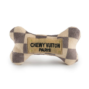 Designer inspired dog chew toys.