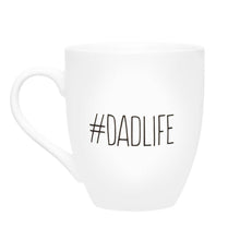 Load image into Gallery viewer, Cermaic Dad mug. #dadlife on one side. Fuel gage on the other side. Great for baby announcement, fathers day or any gift for dad