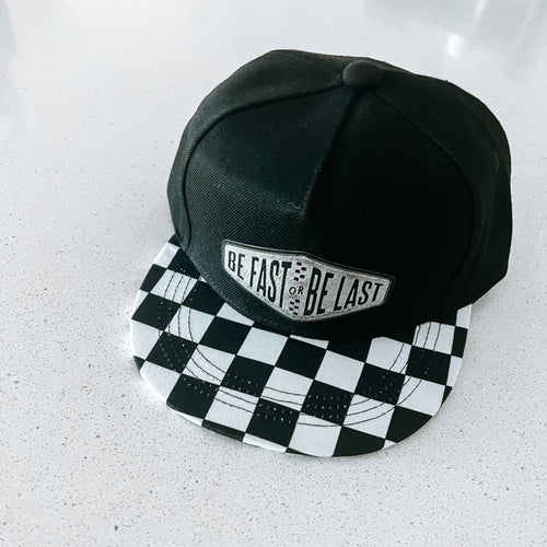 Be Fast or Be Last Checkered Hat