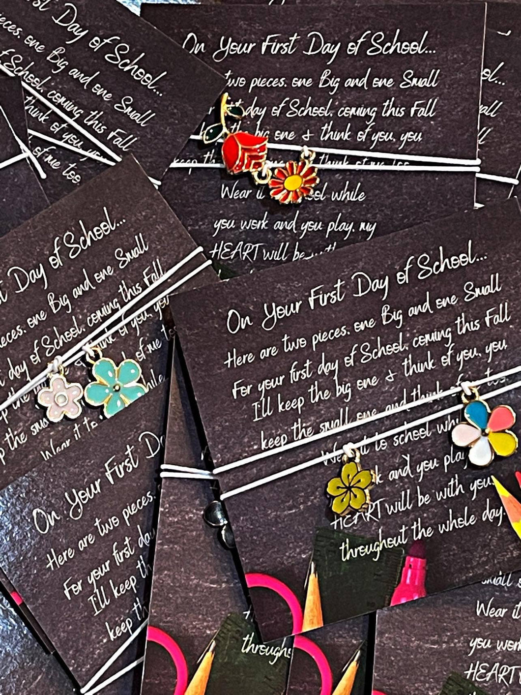 BACK TO SCHOOL MOMMY AND ME BRACELET CARDS