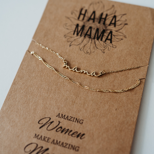 Dainty Layered Mama Necklace