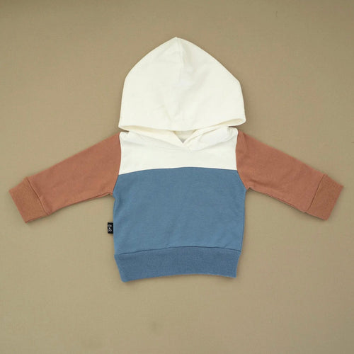 Olive and Scout color block hooded sweatshirt.