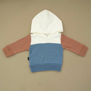 Olive and Scout color block hooded sweatshirt.
