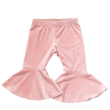Load image into Gallery viewer, Pink Velour Baby Bellbottoms