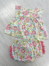 Load image into Gallery viewer, Vibrant floral 2 piece baby set.