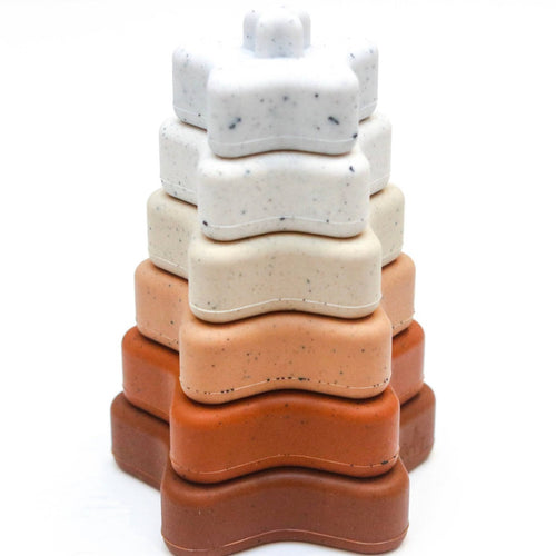 Silicone stacker toy.
