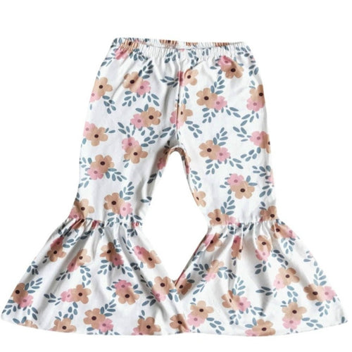 Floral bell bottom pants for baby/toddler/girls