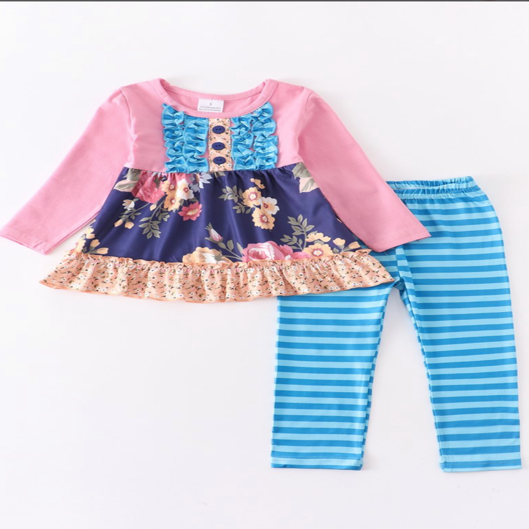 Unique 2 piece set for baby girl and big girls!