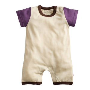 Eco-friendly, sustainable summer baby romper.