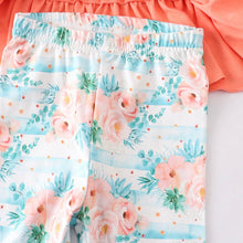 Load image into Gallery viewer, Stretchy floral capri pants for girls.