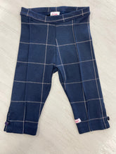 Load image into Gallery viewer, Pleated ponte pants. Ankle button detail and pinstriped pattern.