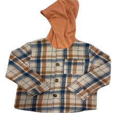 Load image into Gallery viewer, Boys hooded plaid top.