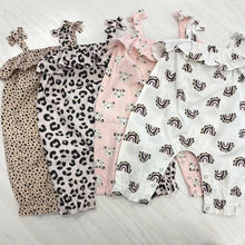Load image into Gallery viewer, Baby girl one piece rompers. Breathable fabric, adorable patterns and snap closure  for easy diaper changes