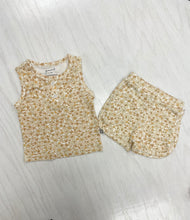 Load image into Gallery viewer, Organic, ethically made 2 piece short/tank top set for girls.