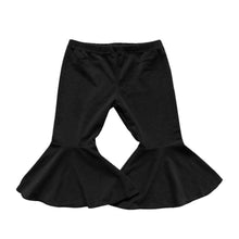 Load image into Gallery viewer, Black velour bellbottom pants for baby/toddlers/girls